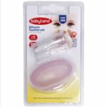 مسواک انگشتی قابدار رنگ صورتی و آبی